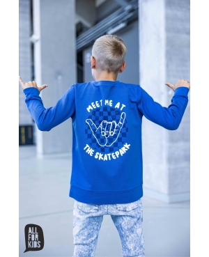 Bluza ALL FOR KIDS skatepark niebieska