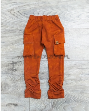 Spodnie MIMI bojówki pomarańczowe farba