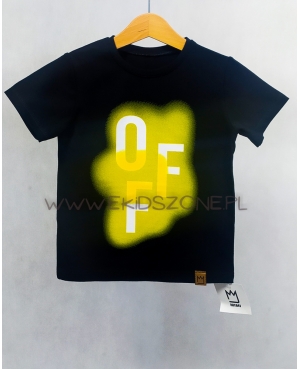 Koszulka dla chłopca T-SHIRT MIMI OFF czarny plus żółty