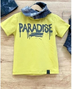 Koszulka dla chłopca T-SHIRT MIMI PARADISE cytryna
