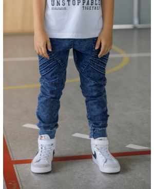 Spodnie jeansowe z przeszyciami ALL FOR KIDS granatowe