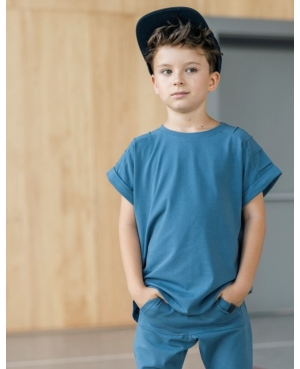 Koszulka basic ALL FOR KIDS niebieska